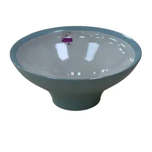 优雅8英寸两种色调的三聚氰胺碗，带光滑曲线基座碗