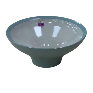 Thanh Lịch 8 Inch Hai Tông Màu Melamine Bát Với Mịn Đường Cong Bệ Bát