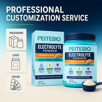 Poudre d'électrolytes PEITEBIO pour chiens avec sodium, potassium et magnésium, saveur poulet, soutien hydratant, 200g