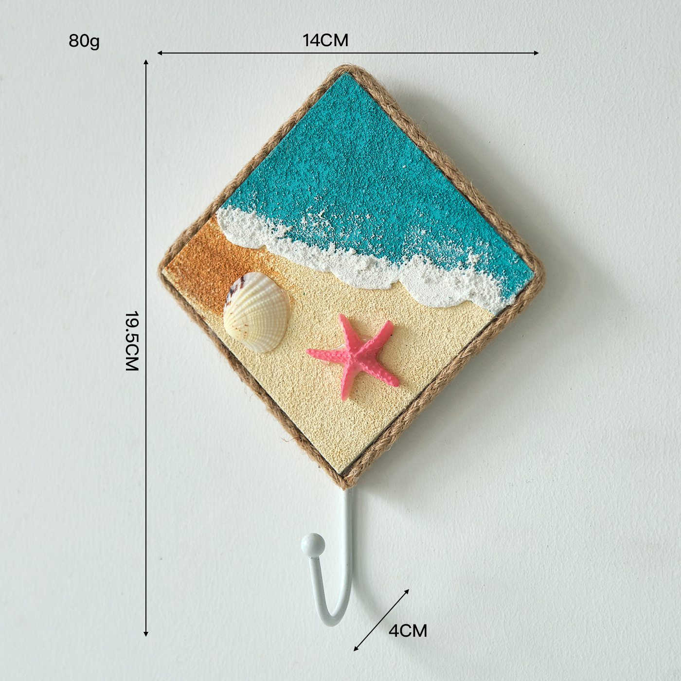 Square single hook yellow starfish