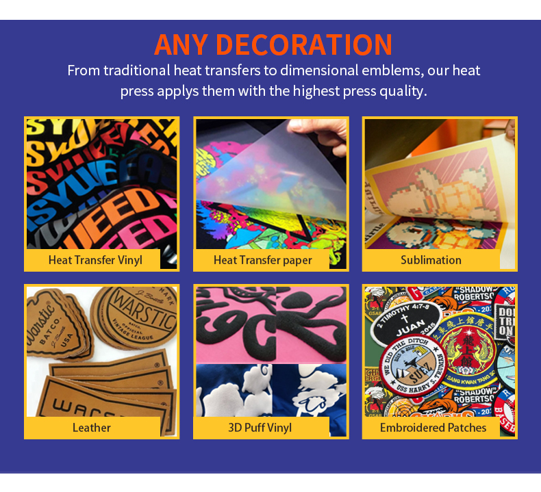 Exchangeable plate heat press machine for printing logo sublimation products