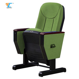 Chaises de théâtre 3D, bancs d'église, chaises rembourrées rouges confortables, empilables, pliantes, avec pieds en acier, pour la maison, le bureau, l'hôtel, le cinéma - Product Image 2