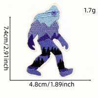 Patchs brodés Bigfoot Wild Man faits à la main, thermocollants, motif Gorille Homme Primitif, pour chapeaux