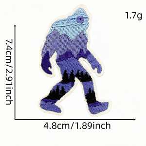 Parches Bordados Termoadhesivos de Gorila y Hombre Primitivo Bigfoot Wild Man - Product Image 5