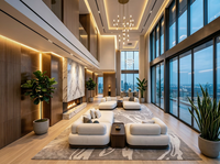Ensemble de canapés modulaires carrés en tissu avec dossier coussiné et accoudoirs droits, design d'angle unique pour salons spacieux