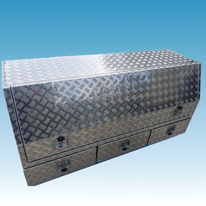 Caja de Herramientas de Aluminio con Revestimiento Antipolvo, Impermeable, para Exteriores, con 3 Cajones con Cierre, Recubrimiento en Polvo, Certificación CE, Ligera - Product Image 4