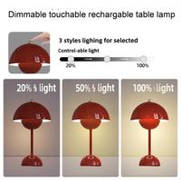 Lampe de table LED à intensité variable avec commande tactile, alimentée par batterie 5V, en ABS de style nordique - Utilisation pour chambre à coucher/mariage/bureau - Lumière ambiante toujours brillante