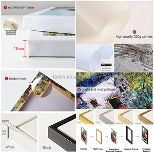 Wholesale Customize White Synthetic <strong>Fiber</strong> 3D Three-Dimensional Print Inkjet Texture Wall Art <strong>Painting</strong> for Living Room - Product Image 4