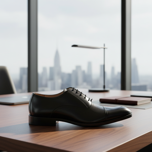 Zapatos Oxford Planos de Piel Auténtica de Uganda, con Punta Cuadrada, Ligeros, Sin Cordones, para Oficina y Trabajo, Disponibles para Entrega Inmediata - Product Image 1