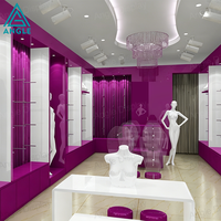 Présentoir de plage d'été pour maillots de bain, vitrine de bikinis, support pour sous-vêtements tropicaux, mobilier de magasin de vêtements de détail avec éclairage LED intégré