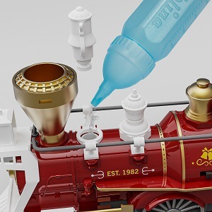 Festival Party à piles vapeur fumée fente chemin de fer Rail <span class=keywords><strong>voiture</strong></span> Trace piste jouet Train de Noël avec lumière et musique - Product Image 3
