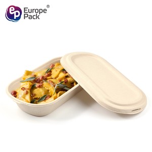Biodegradable Medio Ambiente de pulpa de papel de <span class=keywords><strong>comida</strong></span> <span class=keywords><strong>para</strong></span> <span class=keywords><strong>llevar</strong></span> de alimentos contenedor con tapa - Product Image 1