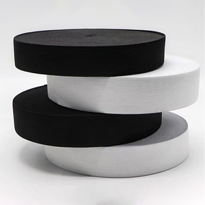 Bán buôn trắng đen đàn hồi Webbing dệt kim cao su ban nhạc đàn hồi Webbing - Product Image 1