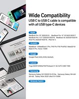 Grosir kabel kabel kompatibel kawat datar untuk P50 S23 pengisian 100W kabel Data C ke C cepat
