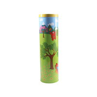 Boîte en métal ronde pour rouleaux d'œufs, motif mignon, en fer blanc, emballage rond, boîte en métal haute, service OEM/ODM