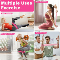 Juego de bandas de ejercicio elásticas de goma de látex Natural para entrenamiento en casa, Yoga, Pilates, rehabilitación, Fitness, fuerza, botín, entrenamiento de cadera