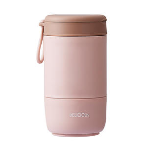 Delicious Stainless Steel Lunch Box 500Ml Leak Proof With Spoon For Students Office Use Solid Color Design - Product Image 2