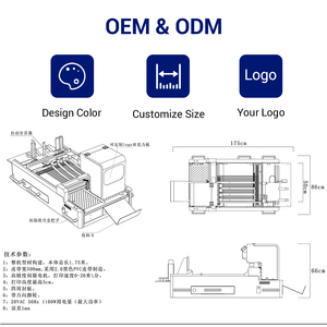Mới đến A3 A4 một vượt qua máy in phun duy nhất vượt qua trực tiếp để đóng gói máy in máy cho hộp carton bánh pizza cốc giấy - Product Image 2