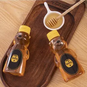 2022 Lege Beer Vorm Plastic Honing Fles Container Voor Honing Opslaan En Doseren