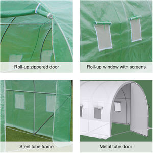 Mini serre de jardin en plastique PE Portable, couvercle tunnel en plastique pour légumes, jardin, cour - Product Image 3