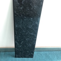 Offre Spéciale britannique Imperméable Noir Marbre PVC Carrelage de Plafond pour Mur Humide Salle de Bain Douche Panneau Mural Revêtement Planche Conseil