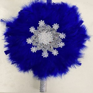 50 pz/Design a ventaglio di <span class=keywords><strong>piume</strong></span> di colore africano Champagne da donna per <span class=keywords><strong>sposa</strong></span> a due lati colore piuma - Product Image 5