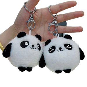 Giocattoli di peluche <span class=keywords><strong>panda</strong></span> cartone animato Kawaii, animali di peluche da 8 cm per macchine a griffa, simpatici portachiavi bambola di peluche - Product Image 1