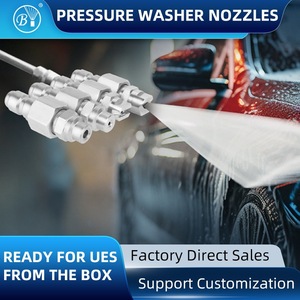 Byco 4 Tip Holder 1/4 Quick Connect Pressure <b>Washer</b> Nozzle 4 Gpm Stainless Steel Adjustable Flow High Pressure Cleaning - Product Image 5