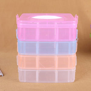 सबसे अच्छा खुदरा पीपी सामग्री <span class=keywords><strong>4</strong></span> परत हटाने योग्य Stackable पारदर्शी प्लास्टिक गहने शिल्प मोती उपकरण आयोजक भंडारण बॉक्स - Product Image 6