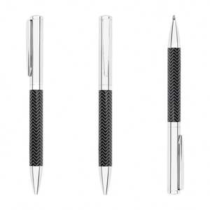 Stylo bille personnalisé en métal de haute qualité, aluminium noir, logo imprimé, recharge, vente en gros, cadeau d'affaires - Product Image 4