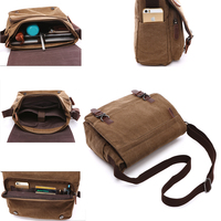 ZUOLUNDUO Sac Messager pour Ordinateur Portable Couleur Unie, Sac à Bandoulière en Toile pour Homme