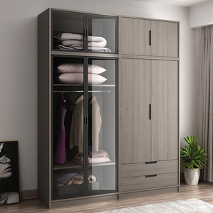 Glass Frame Door in Wardrobe Premium Bespoke Cabinetry Tailored <strong>Design</strong> Walk-in <strong>Closet</strong> Maximize Space Custom-Built Room Cabinet - Product Image 5