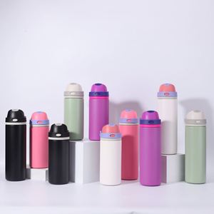 Nouvelle tasse isotherme portable en acier inoxydable 304 avec paille rétractable, pour boissons chaudes, idéale pour l'extérieur, cadeau d'affaires transfrontalier - Product Image 1
