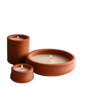 Nouveau pot à bougie <span class=keywords><strong>en</strong></span> céramique <span class=keywords><strong>en</strong></span> <span class=keywords><strong>terre</strong></span> <span class=keywords><strong>cuite</strong></span> avec artisanat artistique pour un ajout fonctionnel et élégant - Product Image 3
