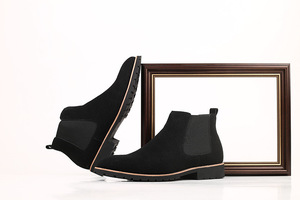 Tobillo alto Tamaño 14 Point Toe PU Zapatos de cuero Ocasión formal Aumento de altura Chelsea Boots Hombres - Product Image 5
