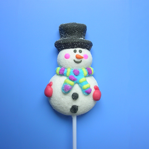 Giáng sinh Santa Claus tráng nhiều màu trái cây <span class=keywords><strong>Marshmallow</strong></span> kẹo mút mía kết cấu mềm được đóng gói trong một túi - Product Image 3