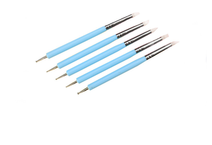 Poignée en Silicone brosse à ongles cire <span class=keywords><strong>crayon</strong></span> cire stylo usine vente en gros Double tête <span class=keywords><strong>acrylique</strong></span> Nail Art brosse ronde Art <span class=keywords><strong>blanc</strong></span> Nylon 10 ensembles - Product Image 3