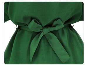 Mùa Hè Phụ Nữ Áo Cánh Linen Áo Sơ Mi V Cổ Lớn Bow Cánh Dơi Ngắn Tay Áo Tie Phụ Nữ Lỏng Lẻo Áo Nữ <span class=keywords><strong>Tops</strong></span> T-Shirt - Product Image 6