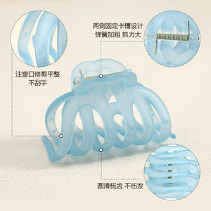 กิ๊บหนีบผมอะคริลิคใสสีเจลลี่ขนาดใหญ่ คุณภาพดี สำหรับผู้หญิงและเด็กผู้หญิง - Product Image 3