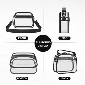 กระเป๋าโท้ทไนลอนใสแฟชั่นสำหรับกิจกรรมในสนามกีฬา แฟนกีฬา คอนเสิร์ต เทศกาล และวันแข่งขัน พร้อมสายสะพายปรับได้ - Product Image 5