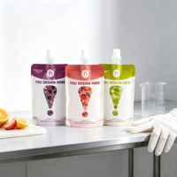 Sacs de conservation pour aliments pour bébés en PE imprimés en héliogravure de qualité alimentaire, sans BPA, avec bec verseur, pour emballage de lait et aliments pour animaux de compagnie