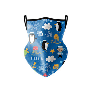 Children Warm Triangular Scarf 21x26cm Cartoon Print Cycling Mask For Kids Outdoor Use - Product Image 3