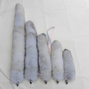 Queue de renard en fourrure véritable, <span class=keywords><strong>plug</strong></span> <span class=keywords><strong>anal</strong></span> détachable, queue de chat pour cosplay, jouet sexuel <span class=keywords><strong>anal</strong></span> pour jeux de rôle animaliers, accessoire de jeu de rôle. - Product Image 2