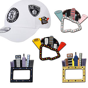 เข็มกลัดหมวกงานฝีมือทำจากโลหะเคลือ<span class=keywords><strong>บ</strong></span>นิ่มแฟชั่น - Product Image 1