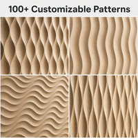 Panneaux muraux 3D ondulés de luxe pour hall d'hôtel, en MDF ignifuge sur mesure, épaisseur 18 mm