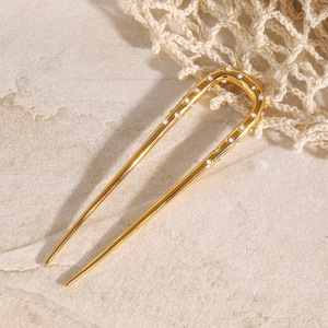 Thép không gỉ sang trọng kim cương tóc <span class=keywords><strong>pins</strong></span> đối với phụ nữ Bridal phụ kiện bán buôn 18K vàng mạ tóc trang sức cho cô gái Wedding - Product Image 5