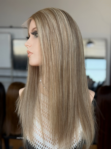 Nouvelle perruque frontale en dentelle HD 13x5 sans colle, 100% cheveux vierges bruts, avec nœuds blanchis pour femmes, idéale pour la coloration en salon - Product Image 4