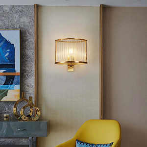 Hot Sale Bedroom Decoration Gold <b>Sconces</b> Background Living Room Led Glass Shade Wall Lamp for Bedside - Product Image 6