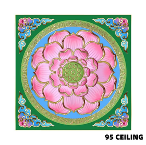 Placa de Techo Cuadrada de Aluminio con Diseño de Loto para Templo Budista, Corte Láser de Precisión, Relieve Artístico, Tamaño Personalizado, Patrón Decorativo para Hotel - Product Image 3