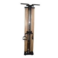 Machine à câble multifonctionnelle réglable à double poulie pour tirage vertical et rameur, en acier et bois, à fixation murale, pour salle de sport commerciale